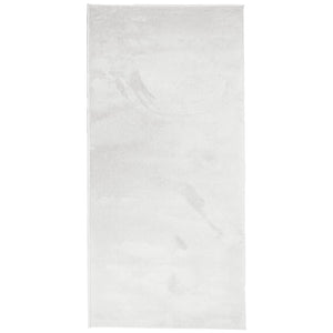 Grauer Kurzflor Teppich 100x200 cm