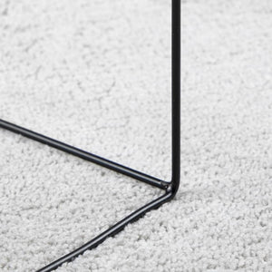 Grauer Kurzflor Teppich 100x200 cm
