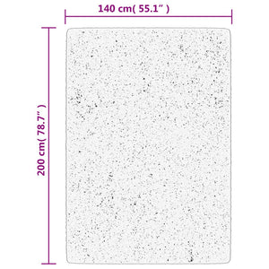 Teppich Kurzflor Grau 140x200 cm