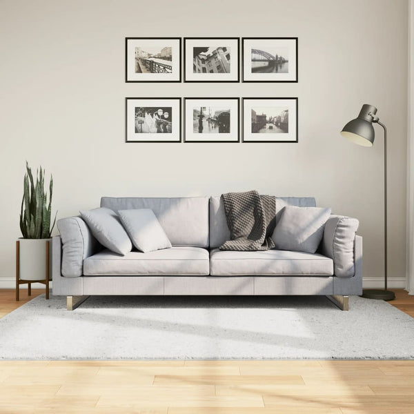 Teppich Kurzflor Grau 140x200 cm
