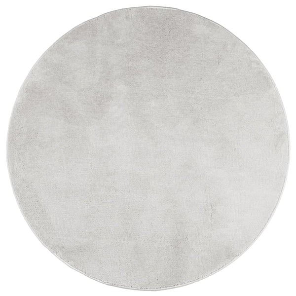 Grauer Kurzflor Teppich OVIEDO Ø 100cm