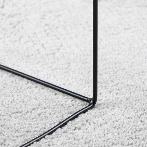Grauer Kurzflor Teppich OVIEDO Ø 100cm