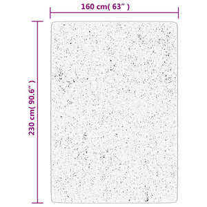 Schwarzer Kurzflor Teppich 160x230 cm