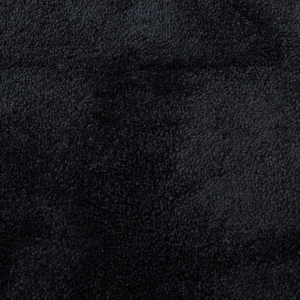 Schwarzer Kurzflor Teppich 240x240 cm