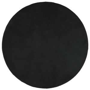 Schwarzer Kurzflor Teppich OVIEDO Ø 160 cm