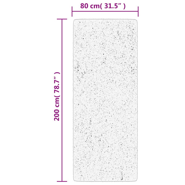 Grüner Kurzflor Teppich OVIEDO 80x200 cm