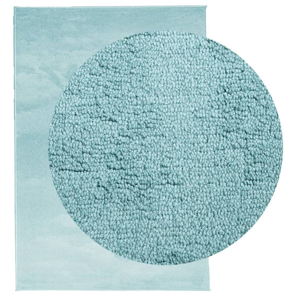 Grüner Kurzflor Teppich, 120x170 cm