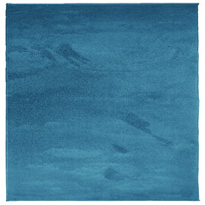 Türkis Kurzflor Teppich 120x120 cm
