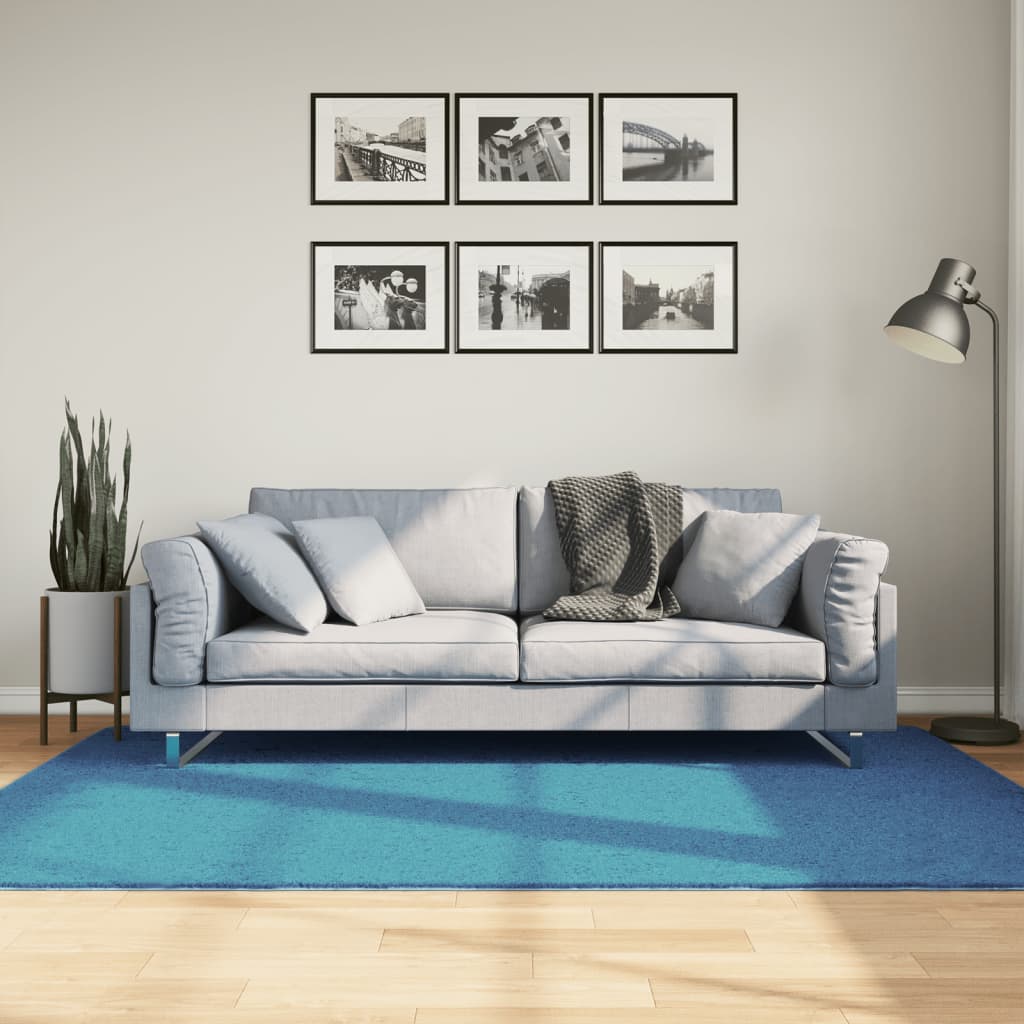 Türkis Teppich Kurzflor 140x200 cm