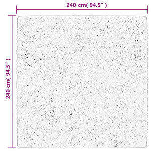 Türkis Teppich OVIEDO Kurzflor 240x240 cm