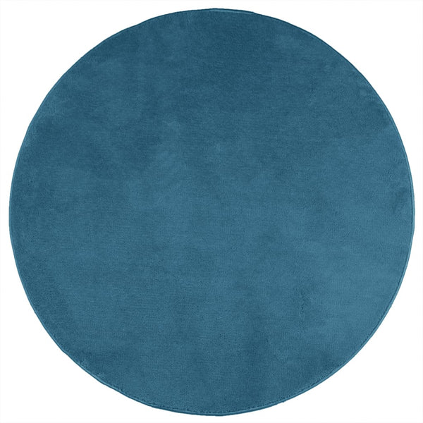 Türkis Kurzflor Teppich OVIEDO Ø 80cm
