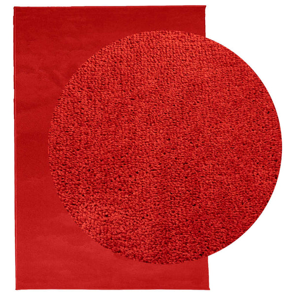Roter Kurzflor Teppich OVIEDO 160x230 cm
