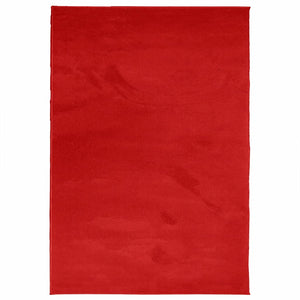 Roter Kurzflor Teppich 200x280 cm