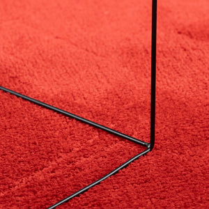 Roter Kurzflor Teppich 200x280 cm