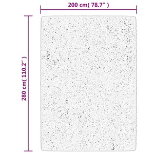 Roter Kurzflor Teppich 200x280 cm