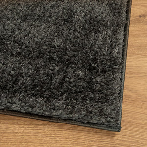 Anthrazit Hochflor Teppich 100x200 cm