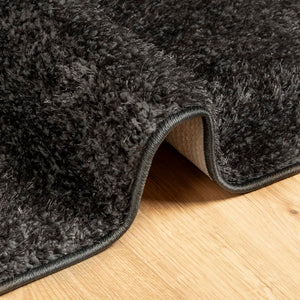 Anthrazit Hochflor Teppich ISTAN 120x170 cm