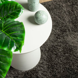 Anthrazit Hochflor Teppich ISTAN 120x170 cm