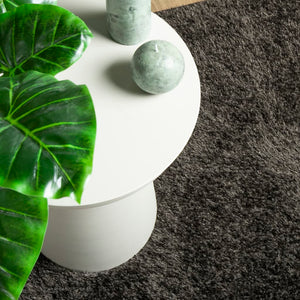Anthrazit Hochflor Teppich 140x200 cm