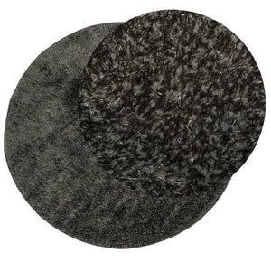Anthrazit Hochflor Teppich Ø 200cm