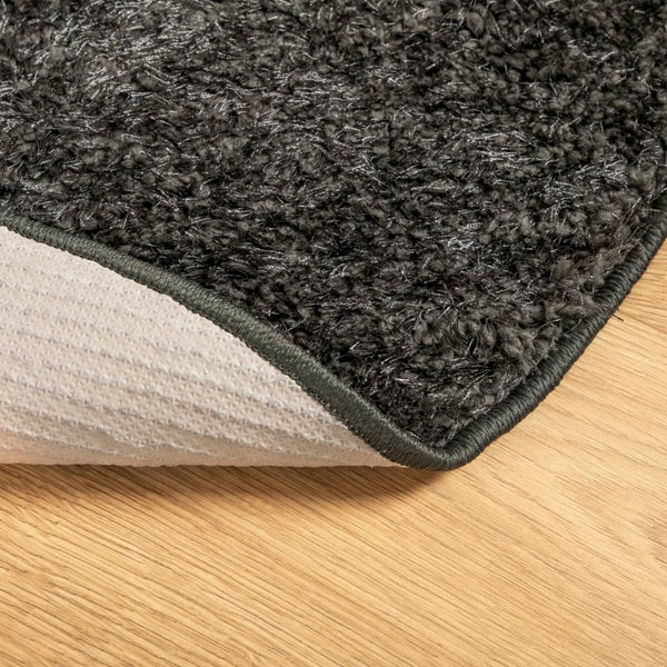 Anthrazit Hochflor Teppich Ø 200cm