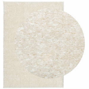Creme Hochflor Teppich ISTAN 120x170 cm