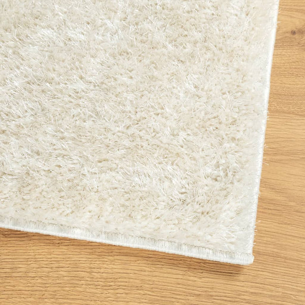 Creme Hochflor Teppich ISTAN 120x170 cm