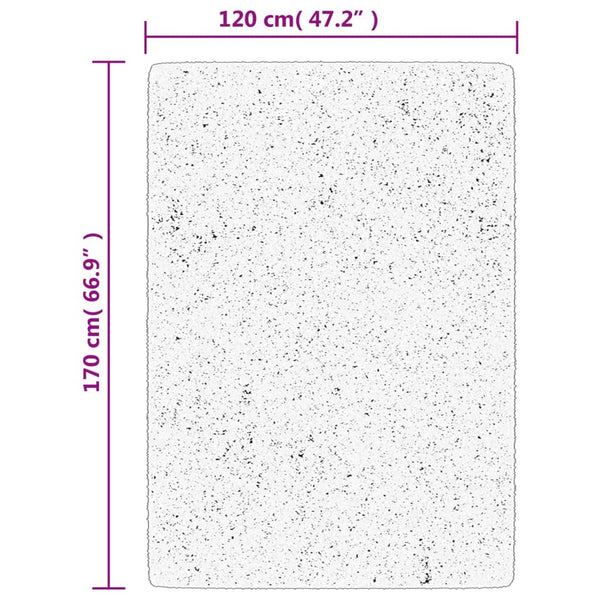 Creme Hochflor Teppich ISTAN 120x170 cm