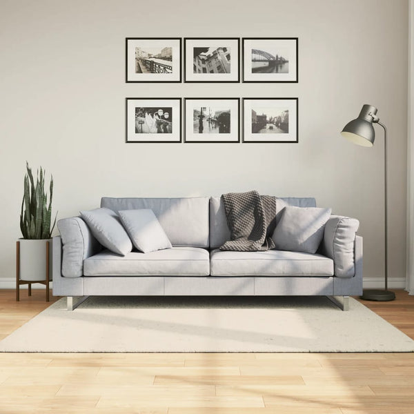 Creme Hochflor Teppich ISTAN 120x170 cm