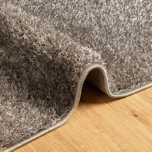 Grauer Hochflor Teppich 80x150 cm