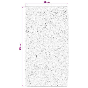 Grauer Hochflor Teppich 80x150 cm