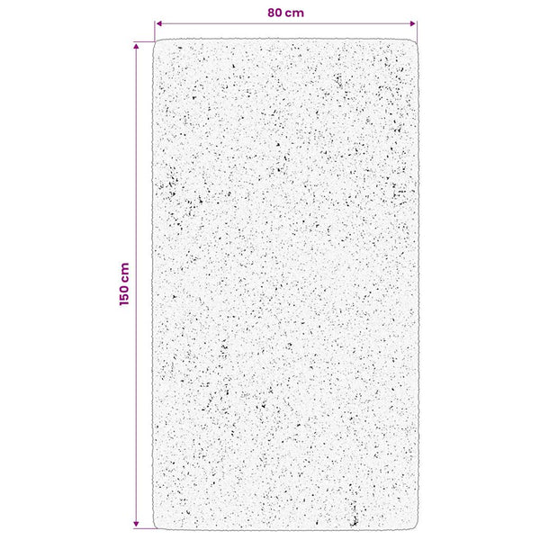 Grauer Hochflor Teppich 80x150 cm