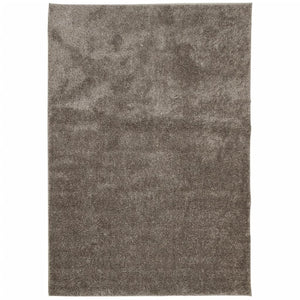 Hochflor Teppich Grau Glänzend 140x200 cm