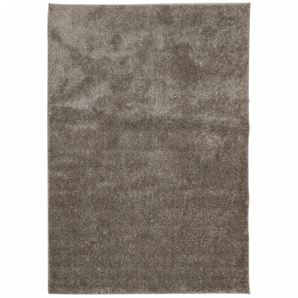 Hochflor Teppich Grau Glänzend 140x200 cm