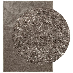 Hochflor Teppich Grau Glänzend 140x200 cm