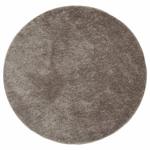 Grauer Hochflor Teppich ISTAN Ø 120 cm