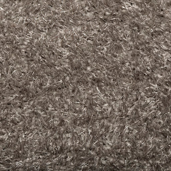 Grauer Hochflor Teppich ISTAN Ø 120 cm
