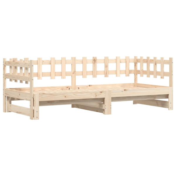 vidaXL Extendable Day Bed 2x(90x190) cm Solid Pine