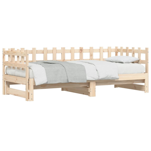 vidaXL Extendable Day Bed 2x(90x190) cm Solid Pine