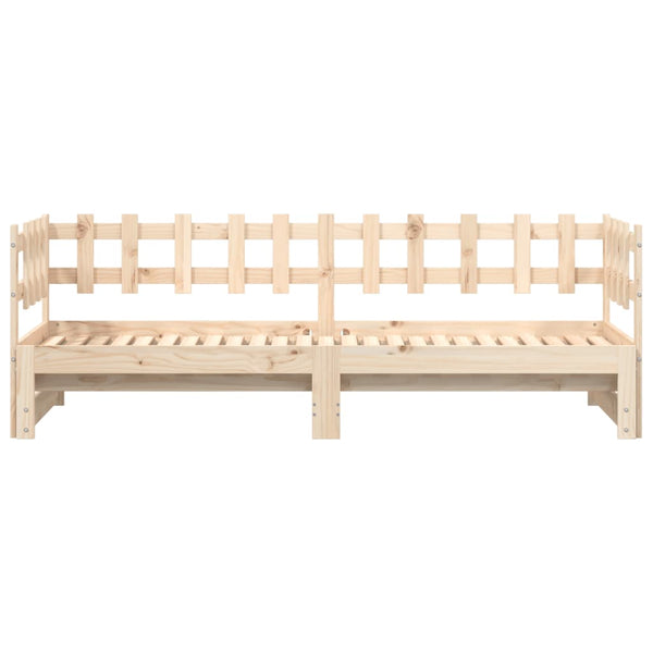 vidaXL Extendable Day Bed 2x(90x190) cm Solid Pine