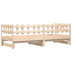 vidaXL Extendable Day Bed 2x(90x190) cm Solid Pine