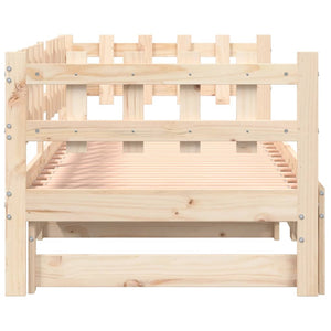 vidaXL Extendable Day Bed 2x(90x190) cm Solid Pine