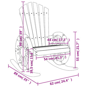 vidaXL Adirondack Rocking Chair Solid Fir Wood
