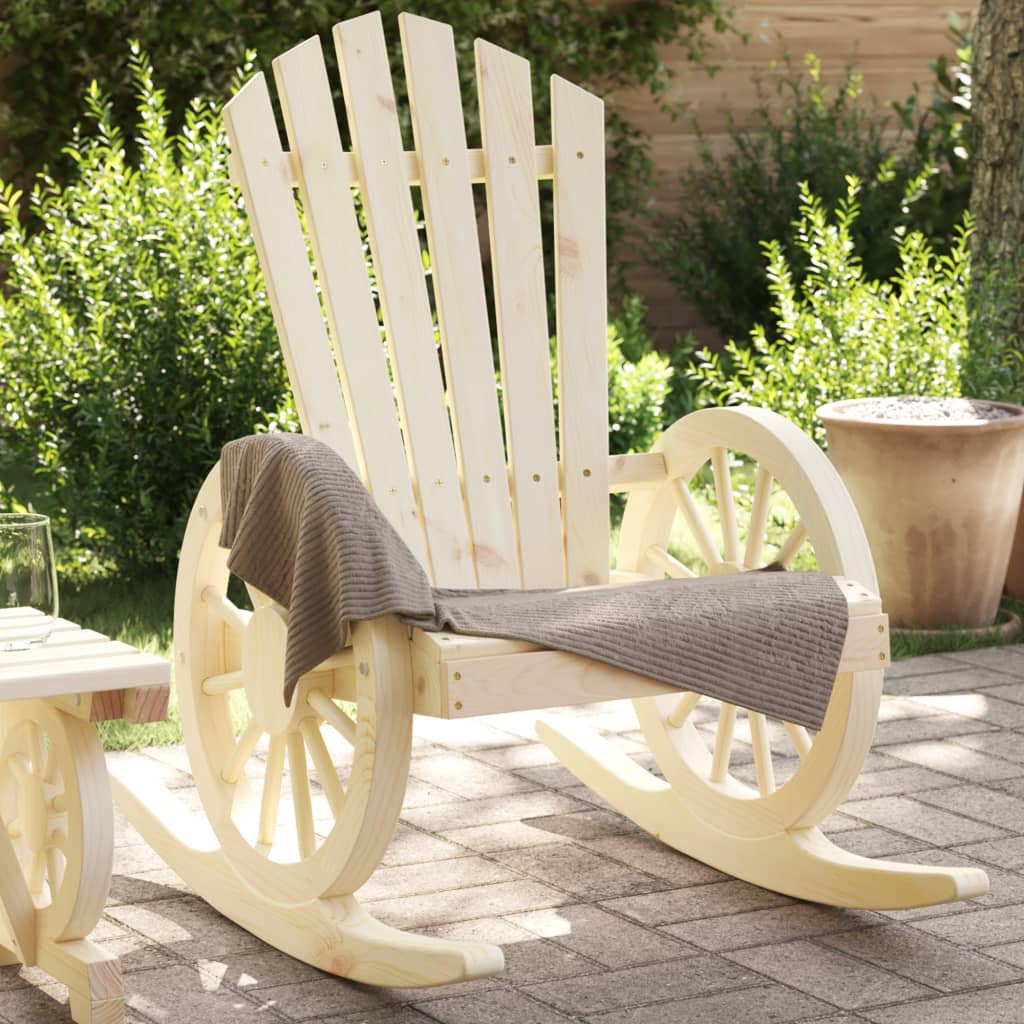 vidaXL Adirondack Rocking Chair Solid Fir Wood