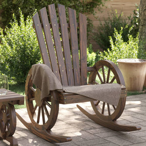 vidaXL Adirondack Rocking Chair Solid Fir Wood