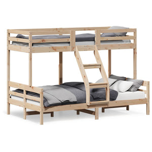 vidaXL Bunk Bed 80x200/120x200 cm Solid Pine Wood