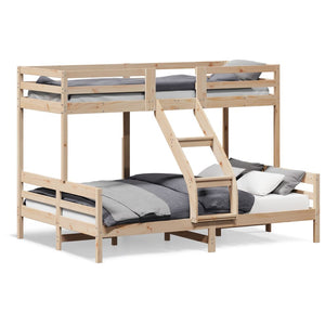 vidaXL Bunk Bed 80x200/140x200 cm Solid Pine Wood