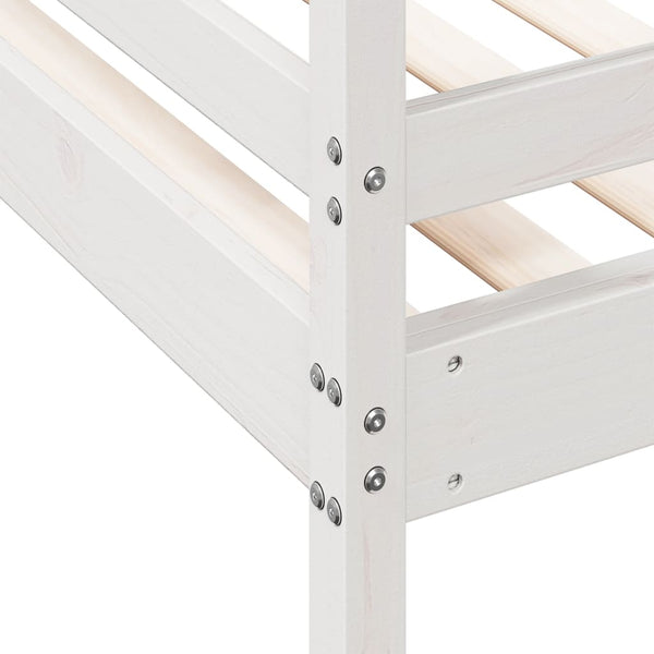 vidaXL Bunk Bed 80x200/140x200 cm White Solid Pine Wood
