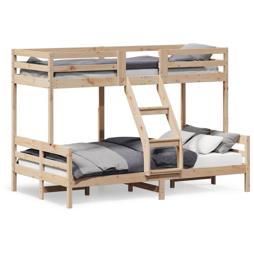 vidaXL Bunk Bed 90x200/120x200 cm Solid Pine Wood