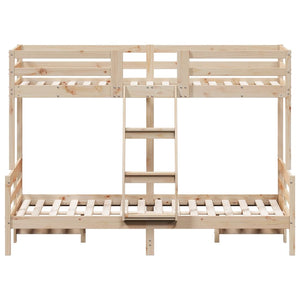 vidaXL Bunk Bed 90x200/120x200 cm Solid Pine Wood